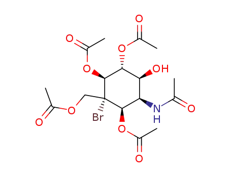 DL-(1,2,4,6/3,5)-1-acetamido-3-C-acetoxymethyl-2,4,5-tri-O-acetyl-3-bromo-2,4,5,6-cyclohexanetetrol