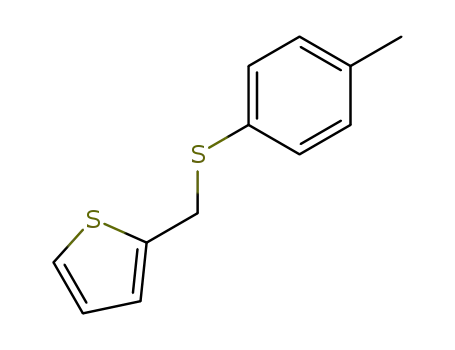 Molecular Structure of 69639-49-2 (Thiophene, 2-[[(4-methylphenyl)thio]methyl]-)