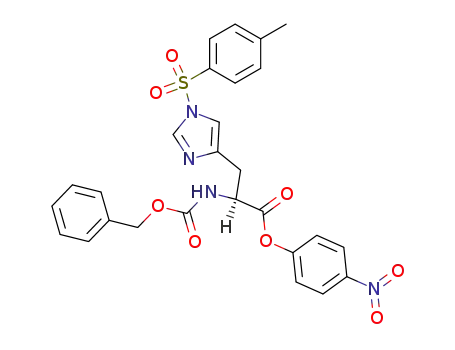 Molecular Structure of 95485-19-1 (L-Histidine, 1-[(4-methylphenyl)sulfonyl]-N-[(phenylmethoxy)carbonyl]-,
4-nitrophenyl ester)