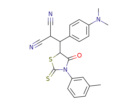 2-[(4-Dimethylamino-phenyl)-(4-oxo-2-thioxo-3-m-tolyl-thiazolidin-5-yl)-methyl]-malononitrile
