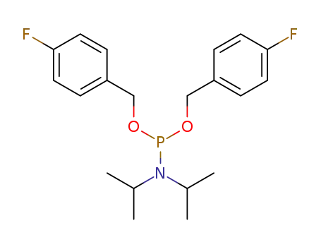 Molecular Structure of 133843-95-5 (di(4-fluorobenzyl)N,N-diisopropylphosphoramidite)