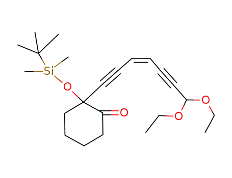 Cyclohexanone,
2-(7,7-diethoxy-3-heptene-1,5-diynyl)-2-[[(1,1-dimethylethyl)dimethylsilyl
]oxy]-, (Z)-