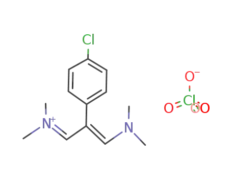 Molecular Structure of 7215-49-8 (Methanaminium,N-[2-(4-chlorophenyl)-3-(dimethylamino)-2-propenylidene]-N-methyl-,perchlorate)