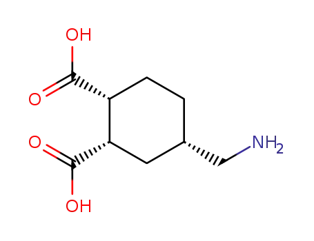 Molecular Structure of 66918-89-6 (c-4-aminomethyl-r-1,c-2-cyclohexanedicarboxylic acid)