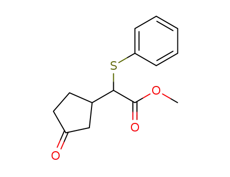 Cyclopentaneacetic acid, 3-oxo-a-(phenylthio)-, methyl ester