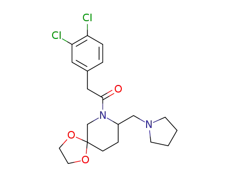 7-<(3,4-dichlorophenyl)acetyl>-8-(1-pyrrolidinylmethyl)-7-aza-1,4-dioxaspiro<4.5>decane