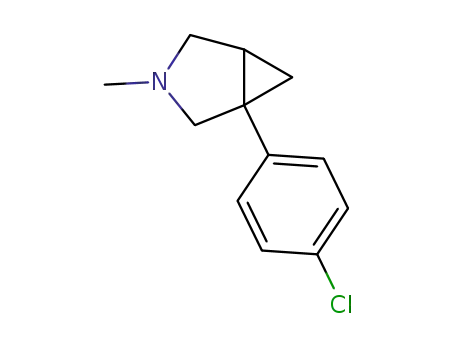 Molecular Structure of 83177-72-4 (3-Azabicyclo[3.1.0]hexane, 1-(4-chlorophenyl)-3-methyl-)