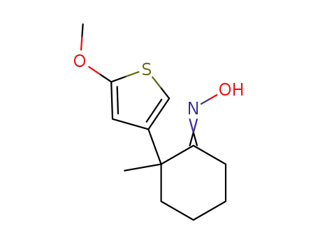 Molecular Structure of 78282-40-3 (2-Methyl-2-(5-methoxy-3-thienyl)-1-cyclohexanon-oxim)