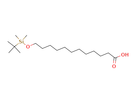 Molecular Structure of 77744-42-4 (Dodecanoic acid, 12-[[(1,1-dimethylethyl)dimethylsilyl]oxy]-)