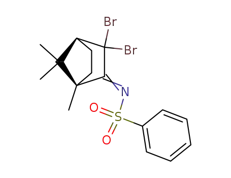 Benzenesulfonamide,
N-(3,3-dibromo-1,7,7-trimethylbicyclo[2.2.1]hept-2-ylidene)-, (1R)-