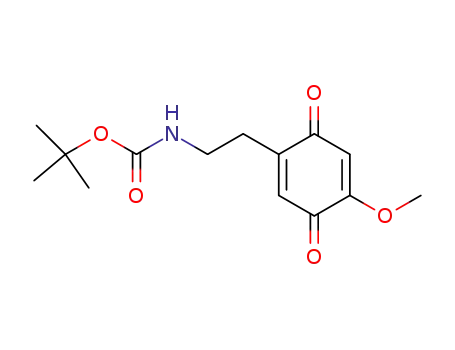 Carbamic acid, [2-(4-methoxy-3,6-dioxo-1,4-cyclohexadien-1-yl)ethyl]-,
1,1-dimethylethyl ester