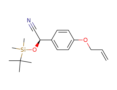 (R)-2-<(1,1-dimethylethyl)dimethylsilyloxy>-2-<4-(2-propenyloxy)phenyl>acetonitrile