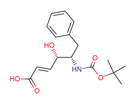(4S,5S)-trans-N-<(tert-butyloxy)carbonyl>-5-amino-4-hydroxy-6-phenylhex-2-enoic acid