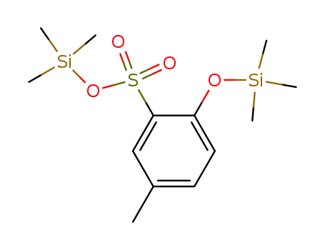 Molecular Structure of 81293-05-2 (5-Methyl-2-trimethylsiloxy-1-benzolsulfonsaeure-trimethylsilylester)