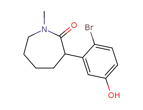 Molecular Structure of 76778-47-7 (hexahydro-3-(6-bromo-3-hydroxyphenyl)-1-methyl<2H>azepin-2-one)