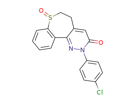 Molecular Structure of 118288-67-8 (2-(4-chlorophenyl)-5,6-dihydro[1]benzothiepino[5,4-c]pyridazin-3(2H)-one 7-oxide)