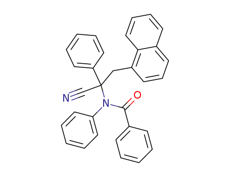 Molecular Structure of 72867-71-1 (N-(1-Cyano-2-naphthalen-1-yl-1-phenyl-ethyl)-N-phenyl-benzamide)