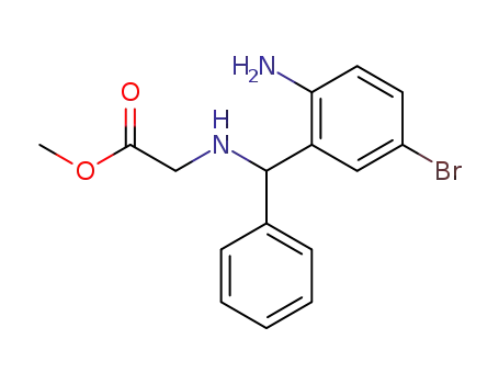 Molecular Structure of 119935-37-4 (Glycine, N-[(2-amino-5-bromophenyl)phenylmethyl]-, methyl ester)