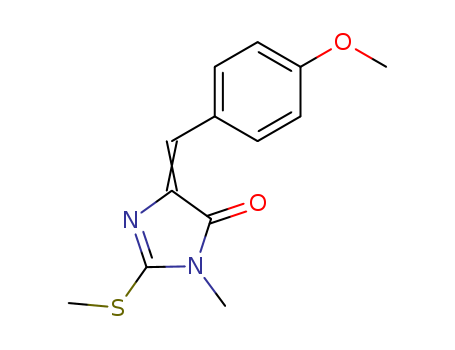 4H-Imidazol-4-one, 3,5-dihydro-5-[(4-methoxyphenyl)methylene]-3-methyl-2-(methylthio)-