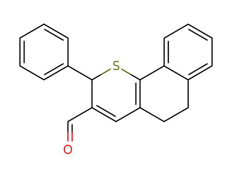 2H-Naphtho[1,2-b]thiopyran-3-carboxaldehyde, 5,6-dihydro-2-phenyl-