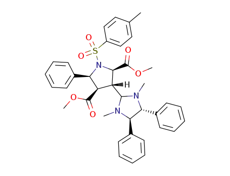 (2R,3R,4R,5S)-3-((4R,5R)-1,3-Dimethyl-4,5-diphenyl-imidazolidin-2-yl)-5-phenyl-1-(toluene-4-sulfonyl)-pyrrolidine-2,4-dicarboxylic acid dimethyl ester