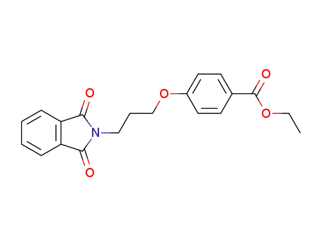 Molecular Structure of 100840-55-9 (Benzoic acid, 4-[3-(1,3-dihydro-1,3-dioxo-2H-isoindol-2-yl)propoxy]-,
ethyl ester)