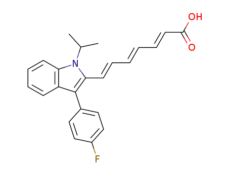 2,4,6-Heptatrienoic acid,
7-[3-(4-fluorophenyl)-1-(1-methylethyl)-1H-indol-2-yl]-, (E,E,E)-