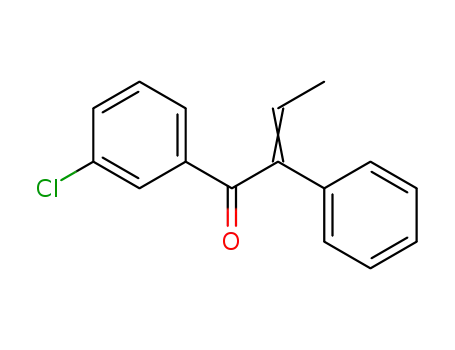 Molecular Structure of 108796-52-7 (2-Buten-1-one, 1-(3-chlorophenyl)-2-phenyl-, (Z)-)