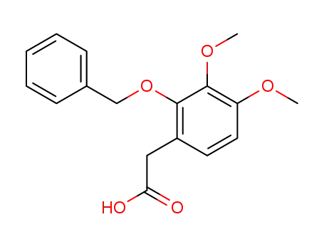 Molecular Structure of 79659-43-1 (Benzeneacetic acid, 3,4-dimethoxy-2-(phenylmethoxy)-)