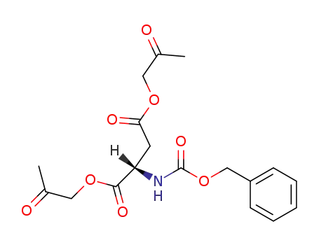 Molecular Structure of 112681-73-9 (L-Aspartic acid, N-[(phenylmethoxy)carbonyl]-, bis(2-oxopropyl) ester)