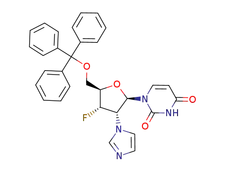 Uridine,
2',3'-dideoxy-3'-fluoro-2'-(1H-imidazol-1-yl)-5'-O-(triphenylmethyl)-