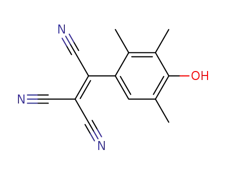 Molecular Structure of 138385-50-9 (Ethenetricarbonitrile, (4-hydroxy-2,3,5-trimethylphenyl)-)