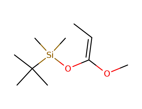 Molecular Structure of 84784-64-5 (Silane, (1,1-dimethylethyl)[(1-methoxy-1-propenyl)oxy]dimethyl-, (Z)-)