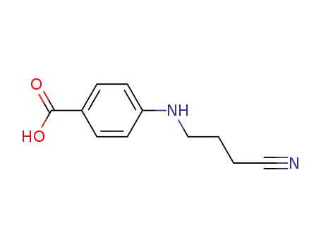 Molecular Structure of 86364-37-6 (Benzoic acid, 4-[(3-cyanopropyl)amino]- (9CI))
