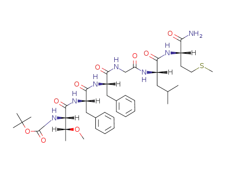 Boc-Thr(OCH<sub>3</sub>)-Phe-Phe-Gly-Leu-Met-NH<sub>2</sub>