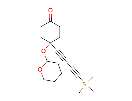 4-(2-Tetrahydropyranyloxy)-4-(4-(trimethylsilyl)-1,3-butadiynyl)-1-cyclohexanone