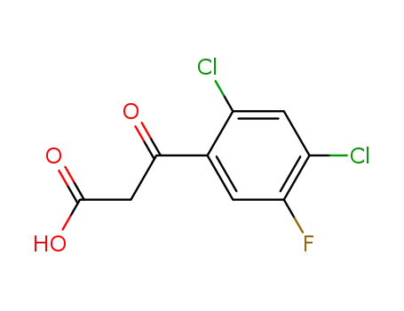 Molecular Structure of 111760-50-0 (2,4-dichloro-5-fluorobenzoylacetic acid)