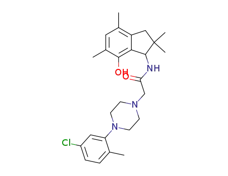 2-[4-(5-Chloro-2-methyl-phenyl)-piperazin-1-yl]-N-(7-hydroxy-2,2,4,6-tetramethyl-indan-1-yl)-acetamide