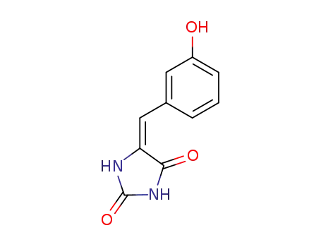 Molecular Structure of 137920-41-3 (2,4-Imidazolidinedione, 5-[(3-hydroxyphenyl)methylene]-, (E)-)