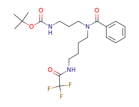 Carbamic acid,
[3-[benzoyl[4-[(trifluoroacetyl)amino]butyl]amino]propyl]-,
1,1-dimethylethyl ester