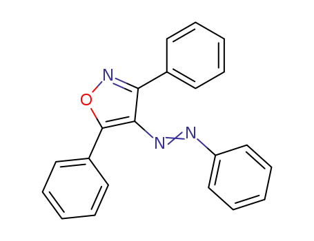 Molecular Structure of 63296-54-8 (Isoxazole, 3,5-diphenyl-4-(phenylazo)-)