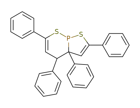 Molecular Structure of 152365-76-9 (2,3a,4,6-tetraphenyl-3a,4-dihydro[1,2]thiaphospholo[2,3-b][1,2]thiaphosphinine)