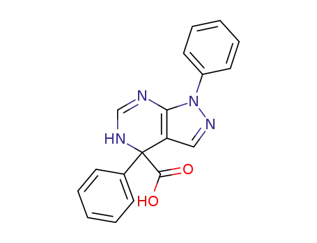 1H-Pyrazolo[3,4-d]pyrimidine-4-carboxylic acid,
4,5-dihydro-1,4-diphenyl-