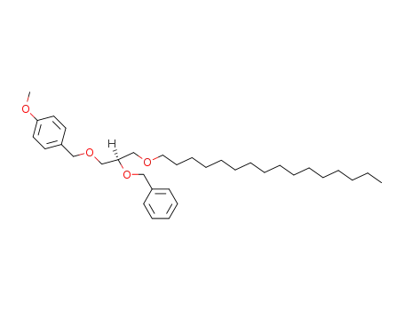 Molecular Structure of 137540-90-0 (Benzene,
1-[[3-(hexadecyloxy)-2-(phenylmethoxy)propoxy]methyl]-4-methoxy-,
(R)-)