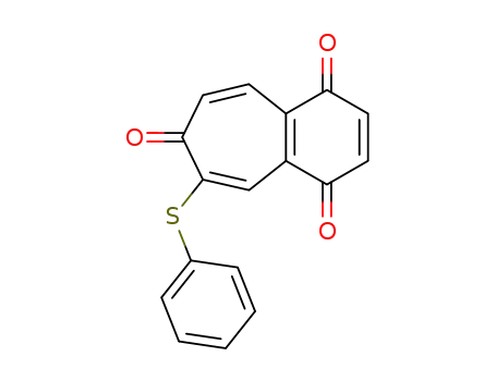 Molecular Structure of 138168-40-8 (1H-Benzocycloheptene-1,4,7-trione, 6-(phenylthio)-)