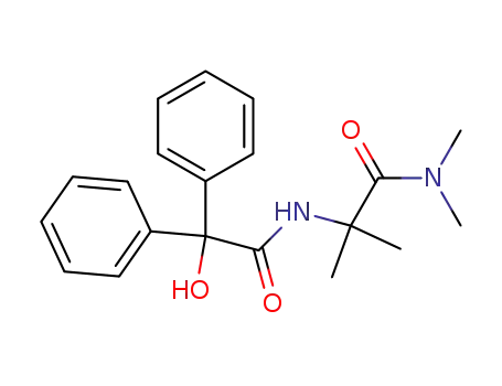 Molecular Structure of 111492-15-0 (2-(2-Hydroxy-2,2-diphenylacetamido)-N,N,2-trimethylpropionamid)