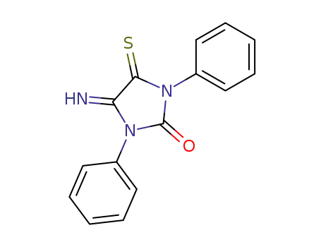 Molecular Structure of 71342-25-1 (2-Imidazolidinone, 4-imino-1,3-diphenyl-5-thioxo-)