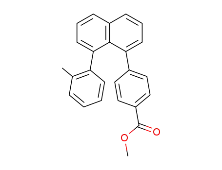 Molecular Structure of 141397-28-6 (Benzoic acid, 4-[8-(2-methylphenyl)-1-naphthalenyl]-, methyl ester)