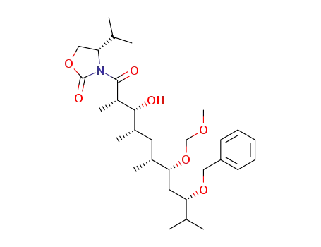 (S)-3-((2S,3R,4S,6R,7R,9S)-9-Benzyloxy-3-hydroxy-7-methoxymethoxy-2,4,6,10-tetramethyl-undecanoyl)-4-isopropyl-oxazolidin-2-one