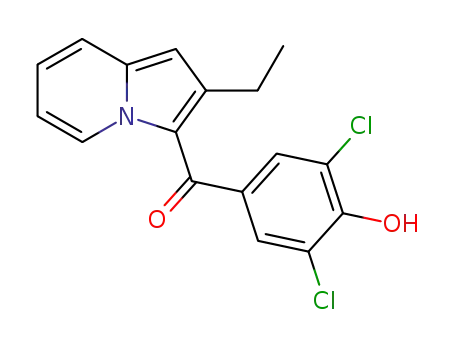 2-ethyl-3-(3,5-dichloro-4-hydroxy-benzoyl)-indolizine